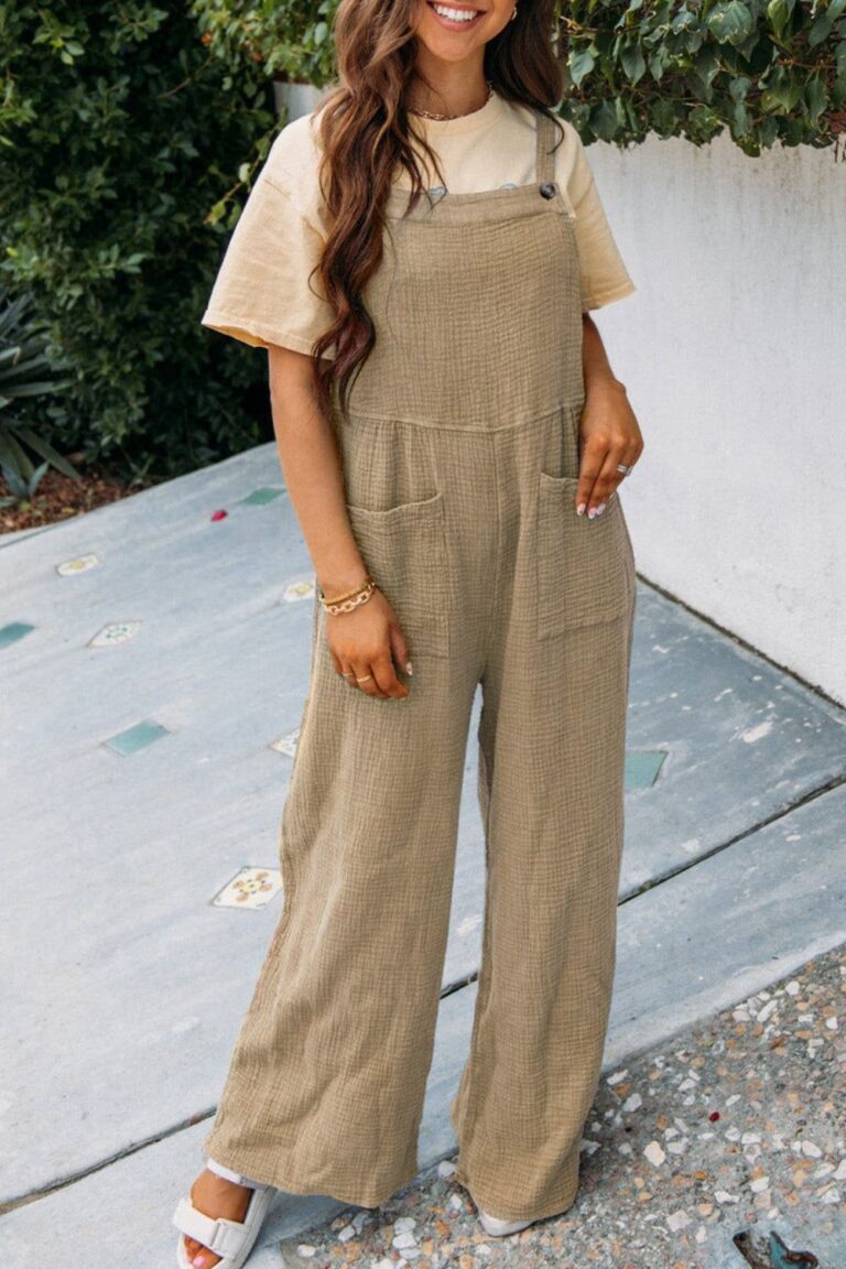 Full Size Wide Leg Front Pocket Jumpsuit